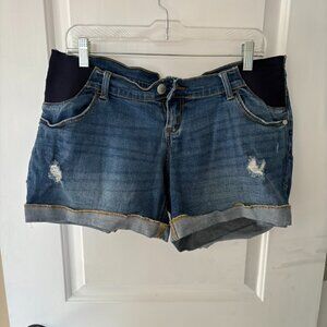 Indigo Blue maternity denim shorts